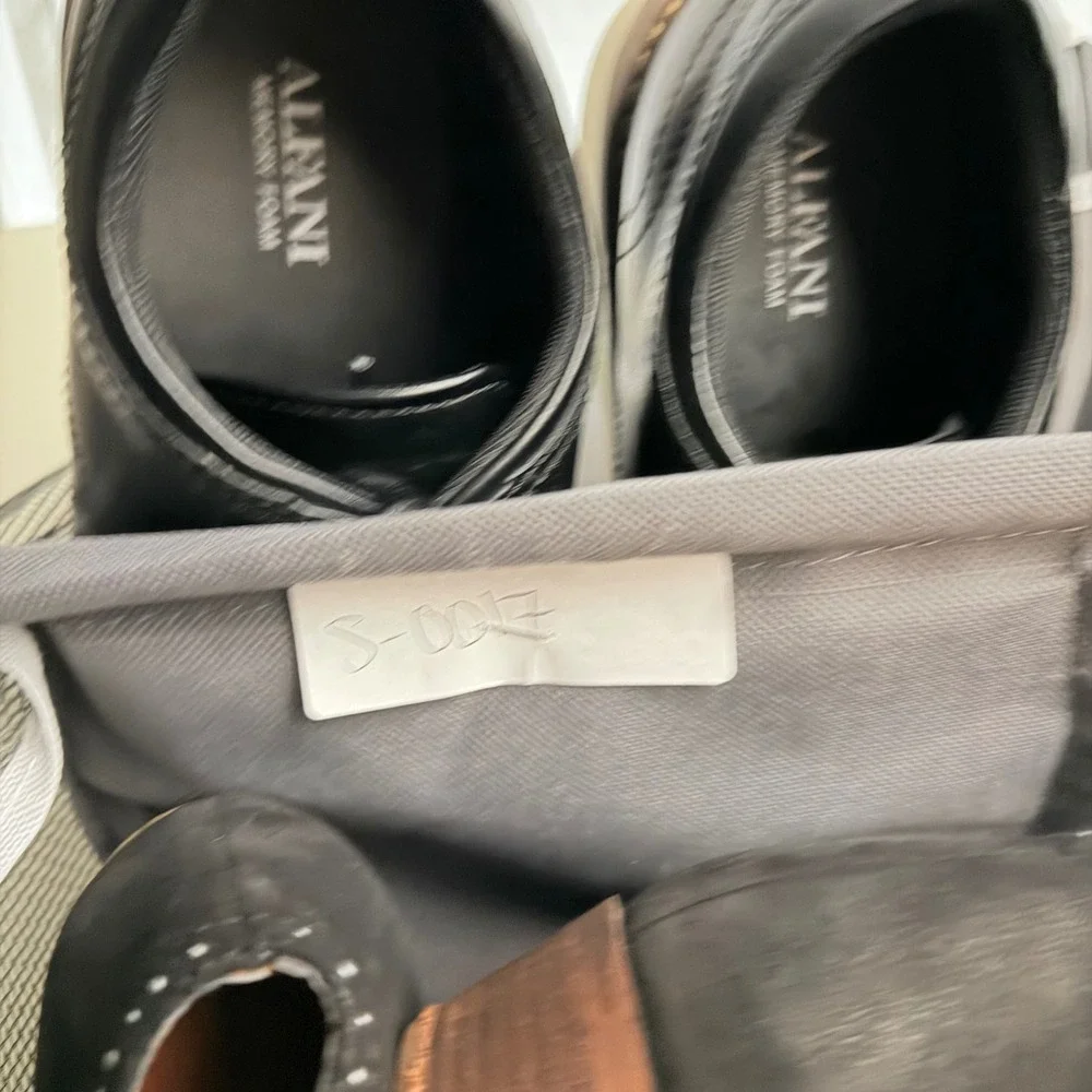 Alfani Theo‎ Oxford Cap Toe Black Memory Foam Dress Shoes Size 8M